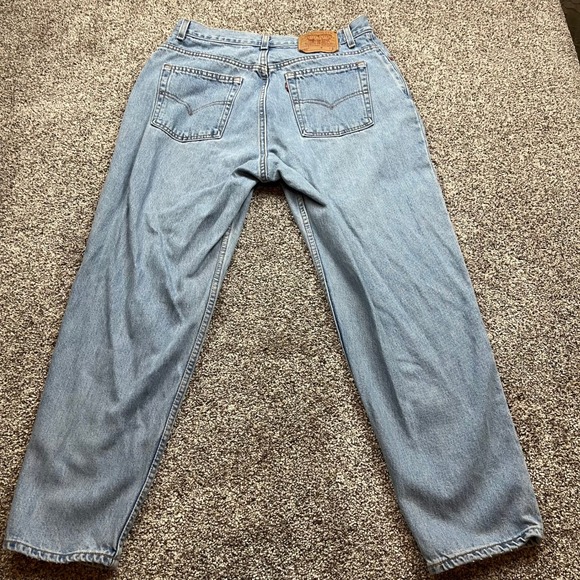Levi's Denim - Levi's 550 jeans Womens Relaxed Fit Tapered usa vintage Light‎ Wash 31X28 mom
